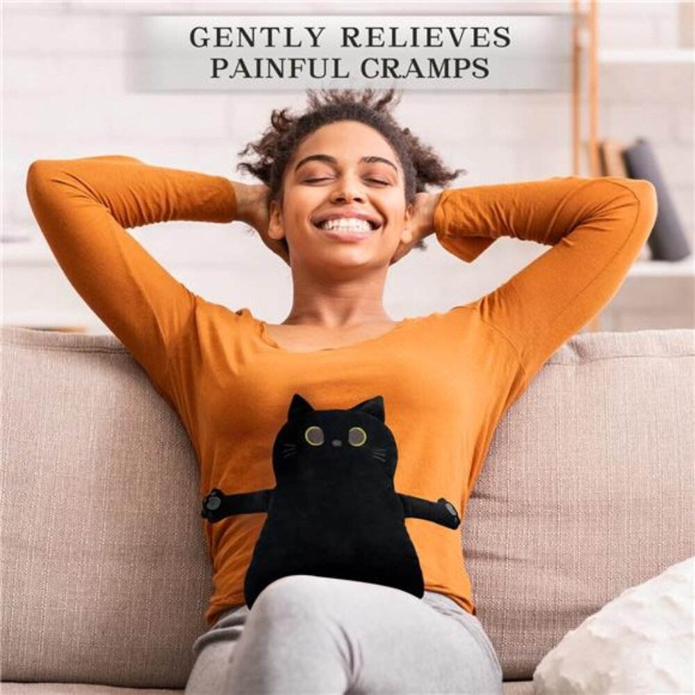 KITTY CAT Black Kitten Microwave Heating pad NWT Brand new MEOW Kitty Gift - Picture 2 of 7